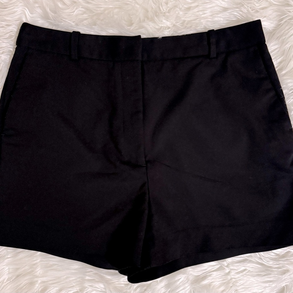 Zara Basic High Waisted Pleated Front Casual Shor… - image 2